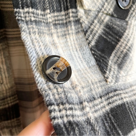 Steve Madden Plaid Button Down Shacket - Picture 6 of 8